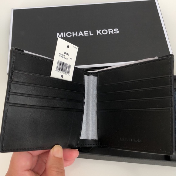 MICHAEL KORS MENS GIFTING BILLFOLD 3 IN 1 WALLET BOX ST ADMIRAL BLUE - Picture 2 of 5